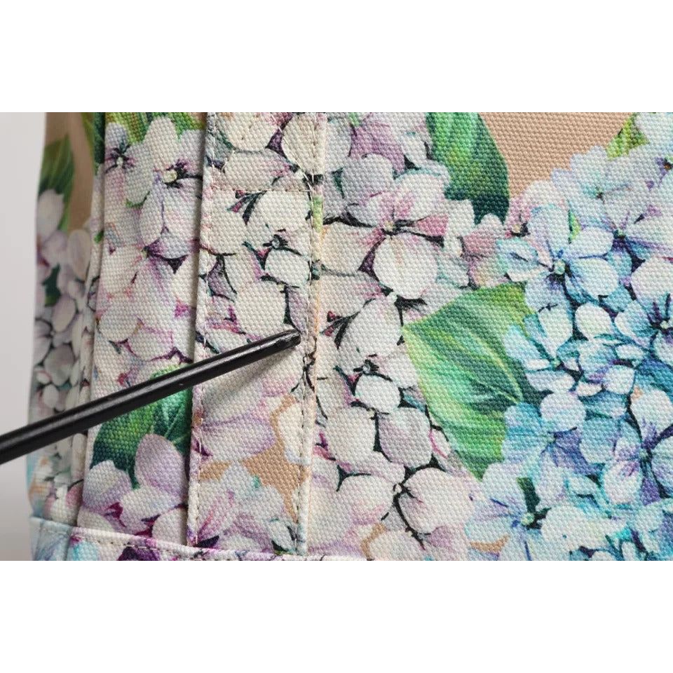 Dolce & Gabbana Multicolor Floral Canvas TANIA Top Handle Tote Bag