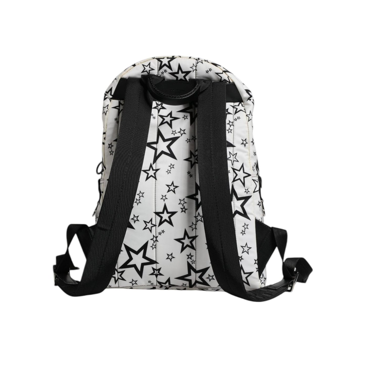 Dolce & Gabbana White DG Stars Print Nylon School Backpack Bag BAG4144