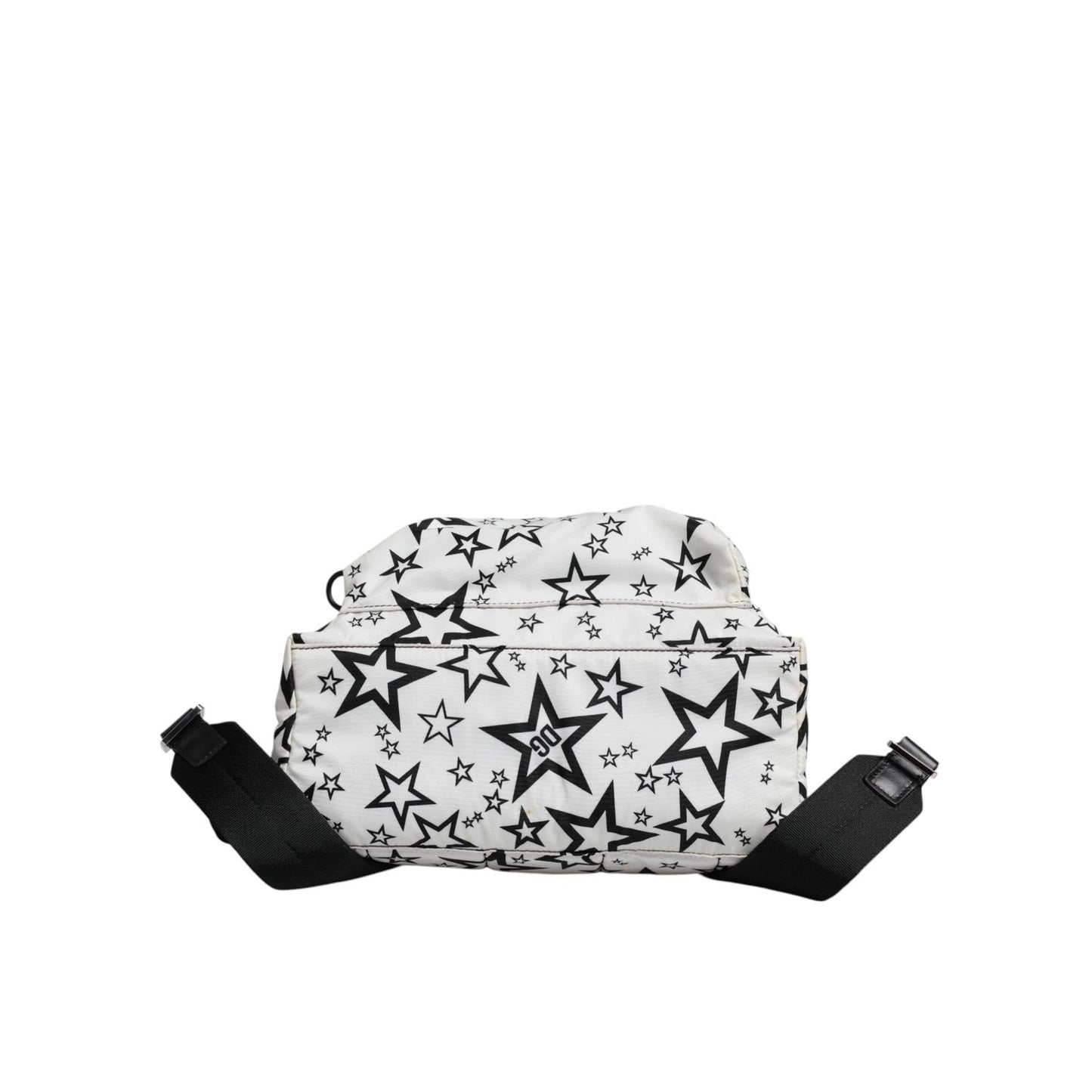 Dolce & Gabbana White DG Stars Print Nylon School Backpack Bag BAG4144