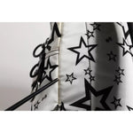 Dolce & Gabbana White DG Stars Print Nylon School Backpack Bag BAG4144