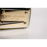 Dolce & Gabbana Gold Leather DG Logo Plaque Zip Around Clutch Bag BAG4159