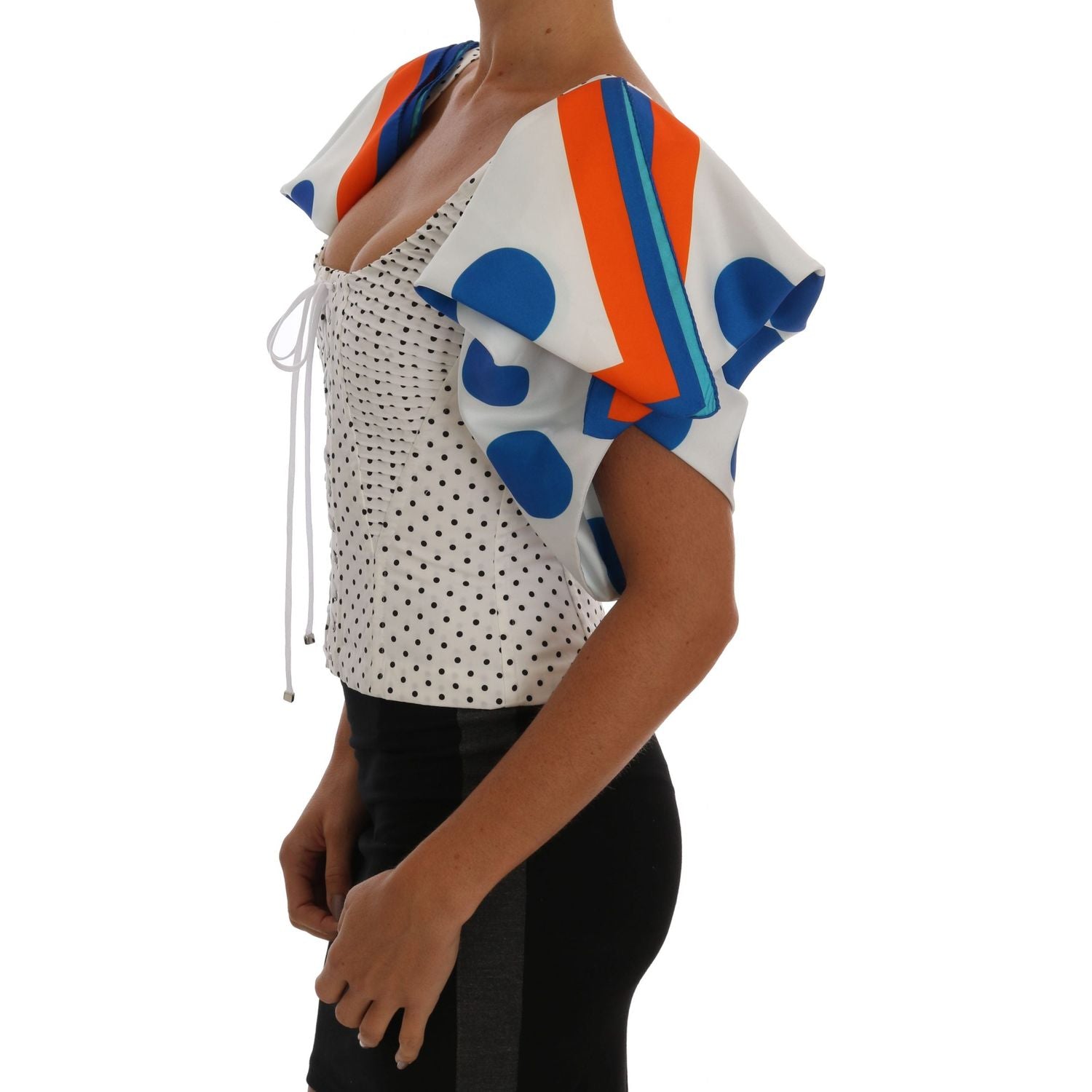 بلوزة أنيقة من دولتشي آند غابانا منقطة بالبولكا