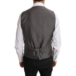 Dolce & Gabbana Sleek Bronze & Gray Formal Vest Slim Fit Dolce & Gabbana Dark Slate Gray