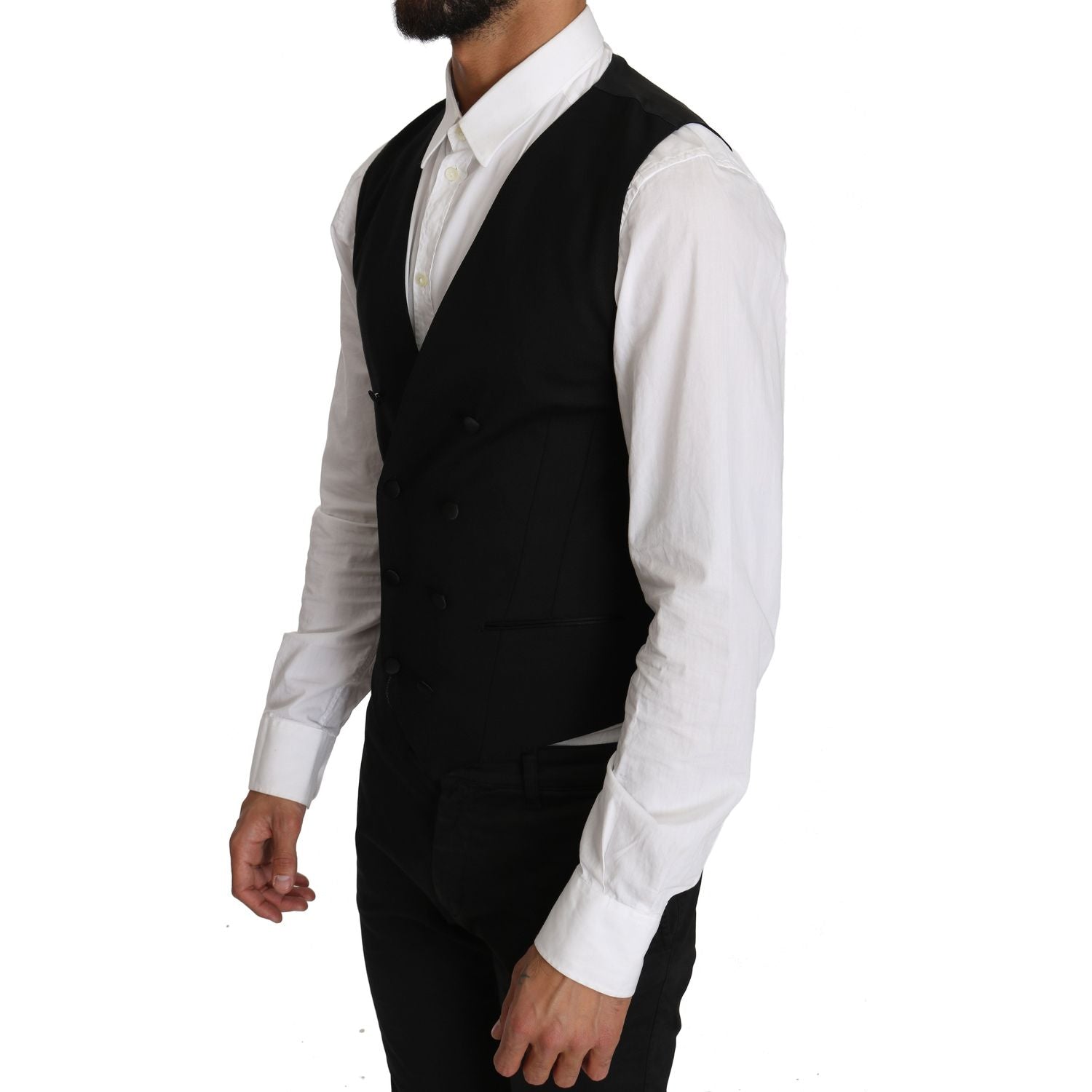 سترة صوفية أنيقة بقصّة Slim Fit مزدوجة الصدر من Dolce &amp; Gabbana