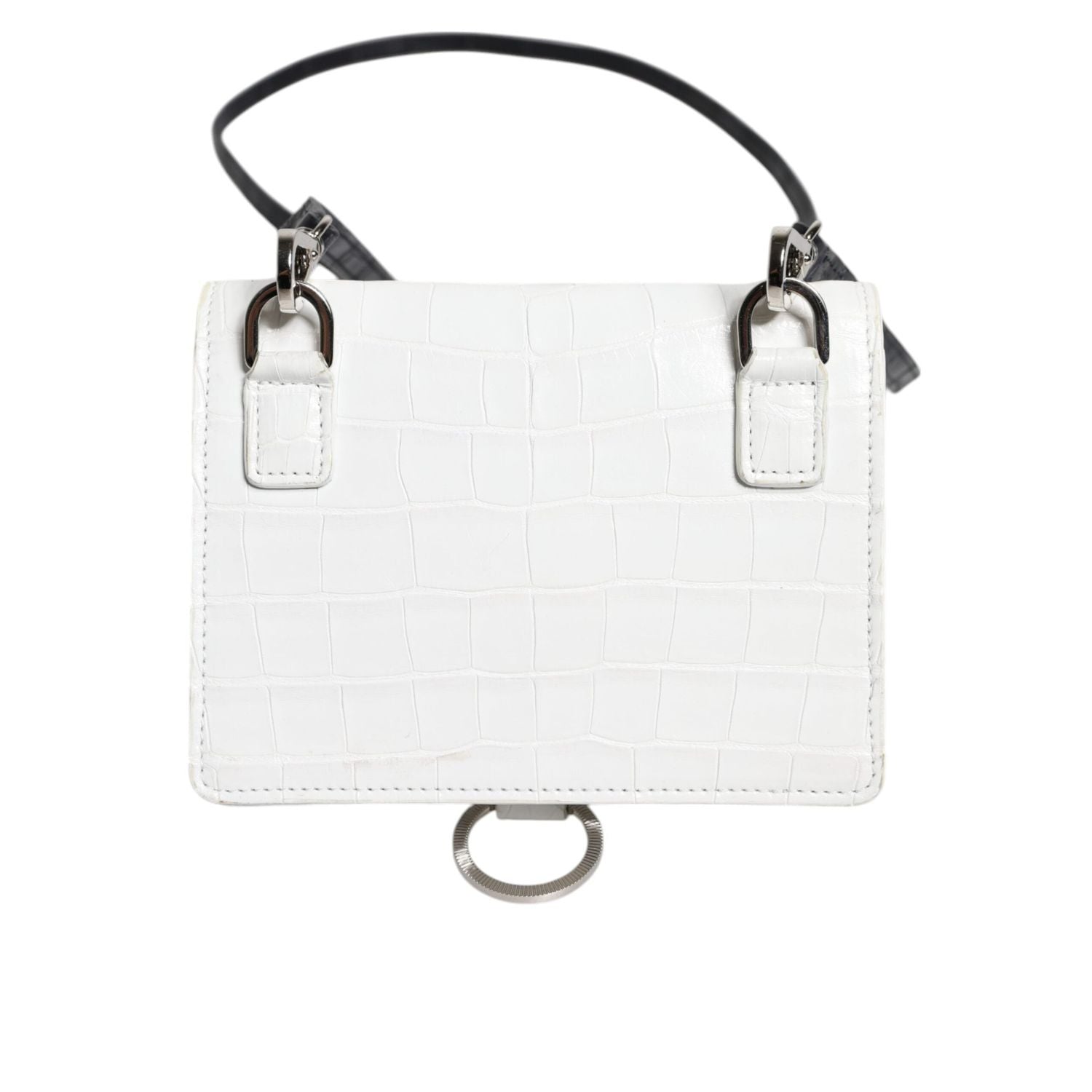 Front view with bag zipped and handles upright.