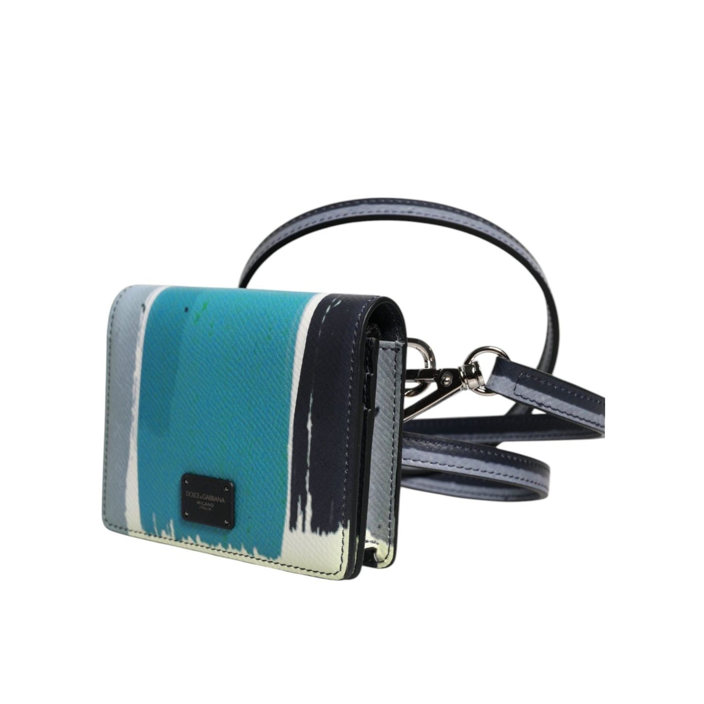 Dolce & Gabbana Multicolor Leather DG Logo Bifold Card Holder Wallet BAG4232