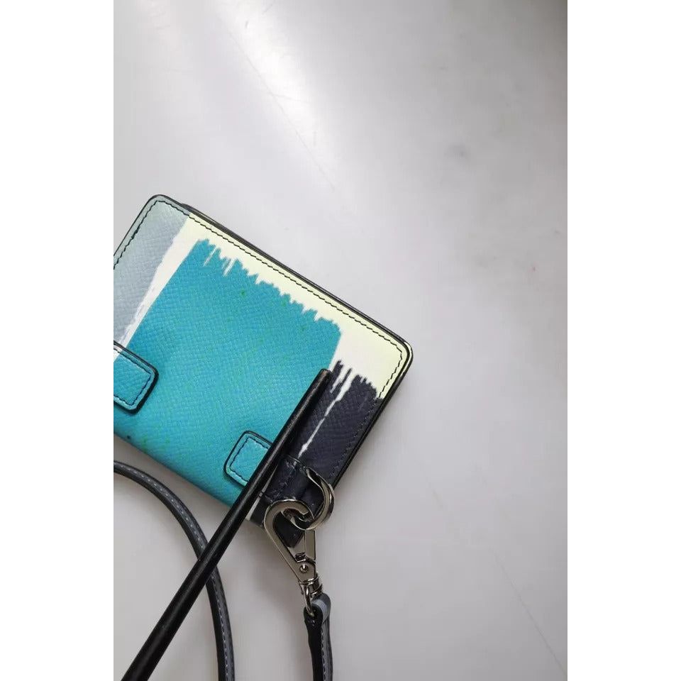 Dolce & Gabbana Multicolor Leather DG Logo Bifold Card Holder Wallet BAG4232