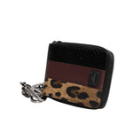 Dolce & Gabbana Multicolor Leopard Leather DG Bifold Card Holder Wallet BAG4236