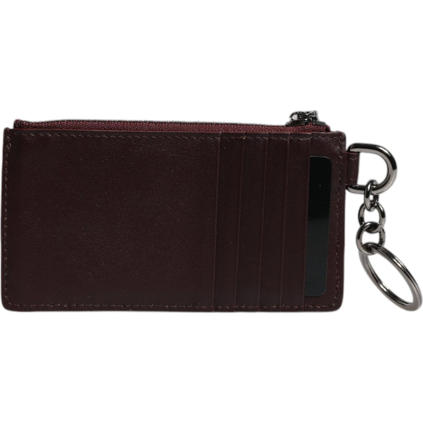 Dolce & Gabbana Brown Calfskin Leather DG Logo Card Holder Wallet BAG4237