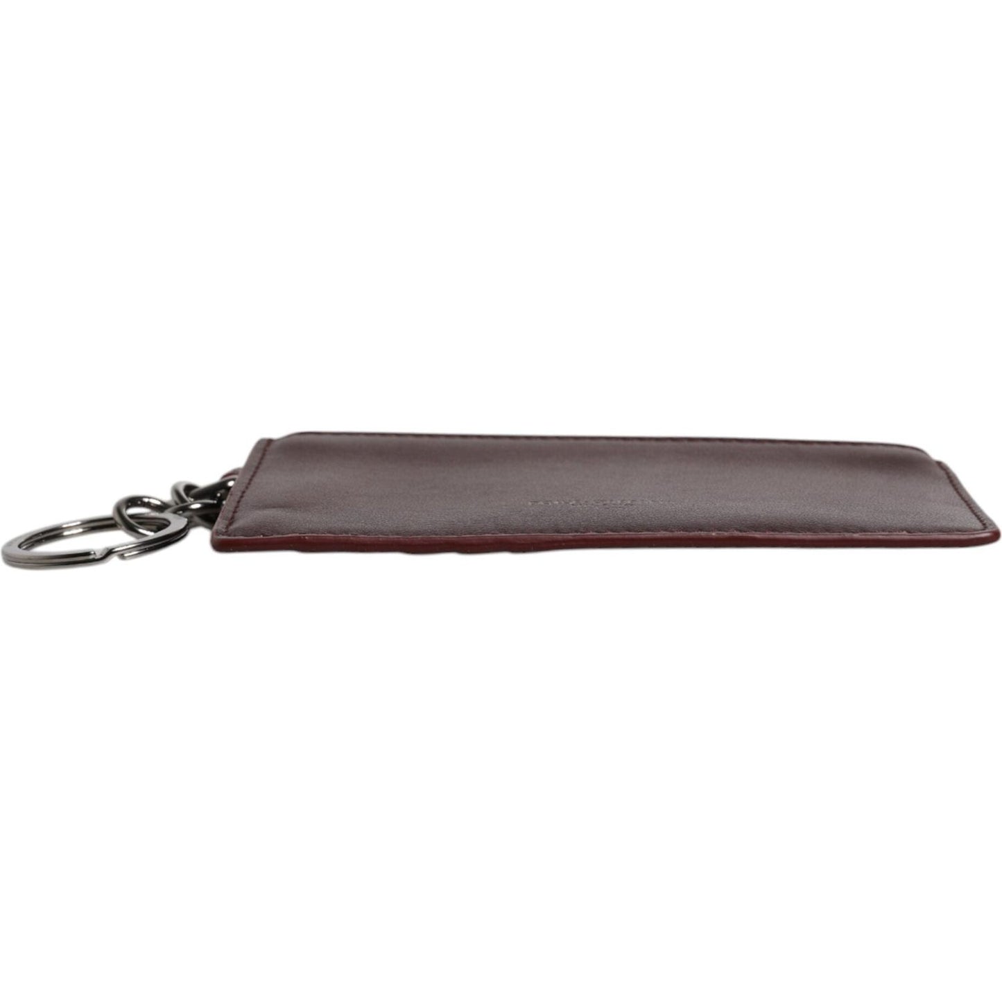 Dolce & Gabbana Brown Calfskin Leather DG Logo Card Holder Wallet BAG4237
