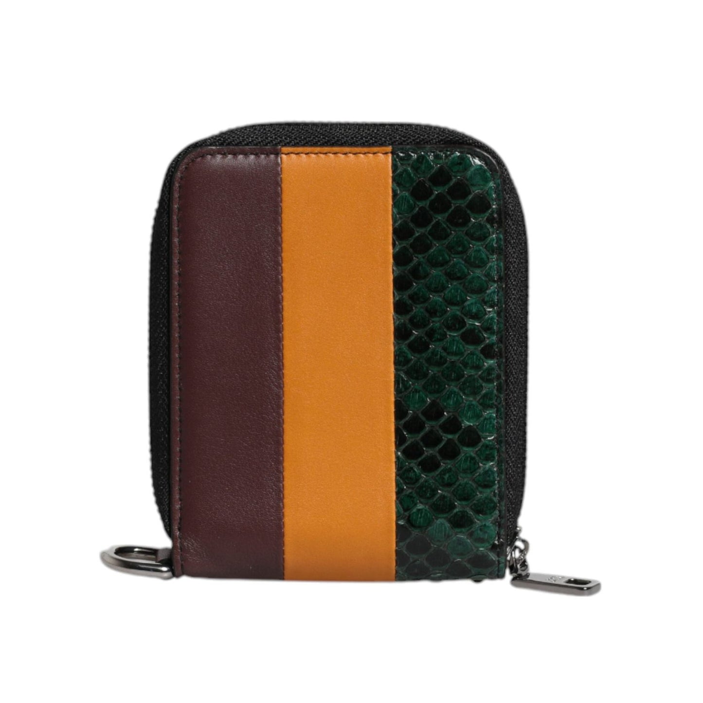 Dolce & Gabbana Multicolor Exotic Leather DG Bifold Card Holder Wallet BAG4240