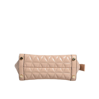 Michael Kors Peach Quilted Leather Logo Crossbody VIVIANNE Messenger Bag