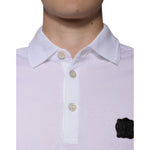 Dolce & Gabbana White Collared Short Sleeves Polo T-shirt TSH87433-48