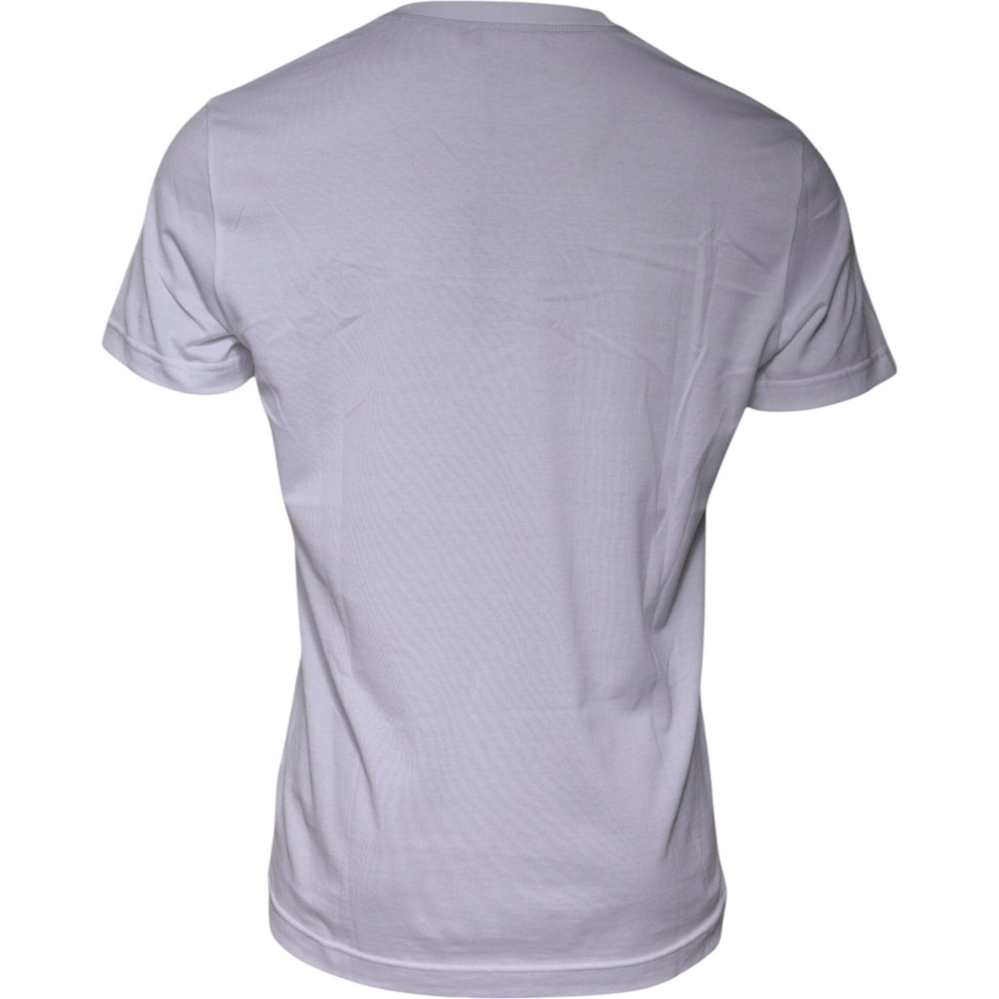 Dolce & Gabbana White Logo Print Cotton Crew Neck T-shirt TSH87478-50