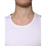 Dolce & Gabbana White Cotton Sleeveless Round Neck Tank T-shirt TSH87498-52