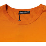 Dolce & Gabbana Orange Logo Cotton Crew Neck T-shirt TSH87635-56