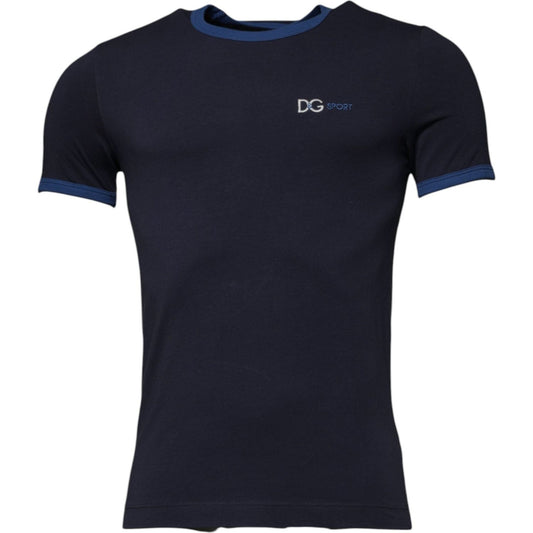 Dolce & Gabbana Blue Cotton Stretch Crewneck Underwear T-shirt TSH87661-4