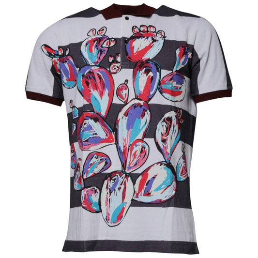 Dolce & Gabbana Multicolor Graphic Collared Polo T-shirt