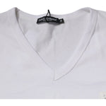 Dolce & Gabbana White Logo V-neck Short Sleeve T-shirt TSH87693-56