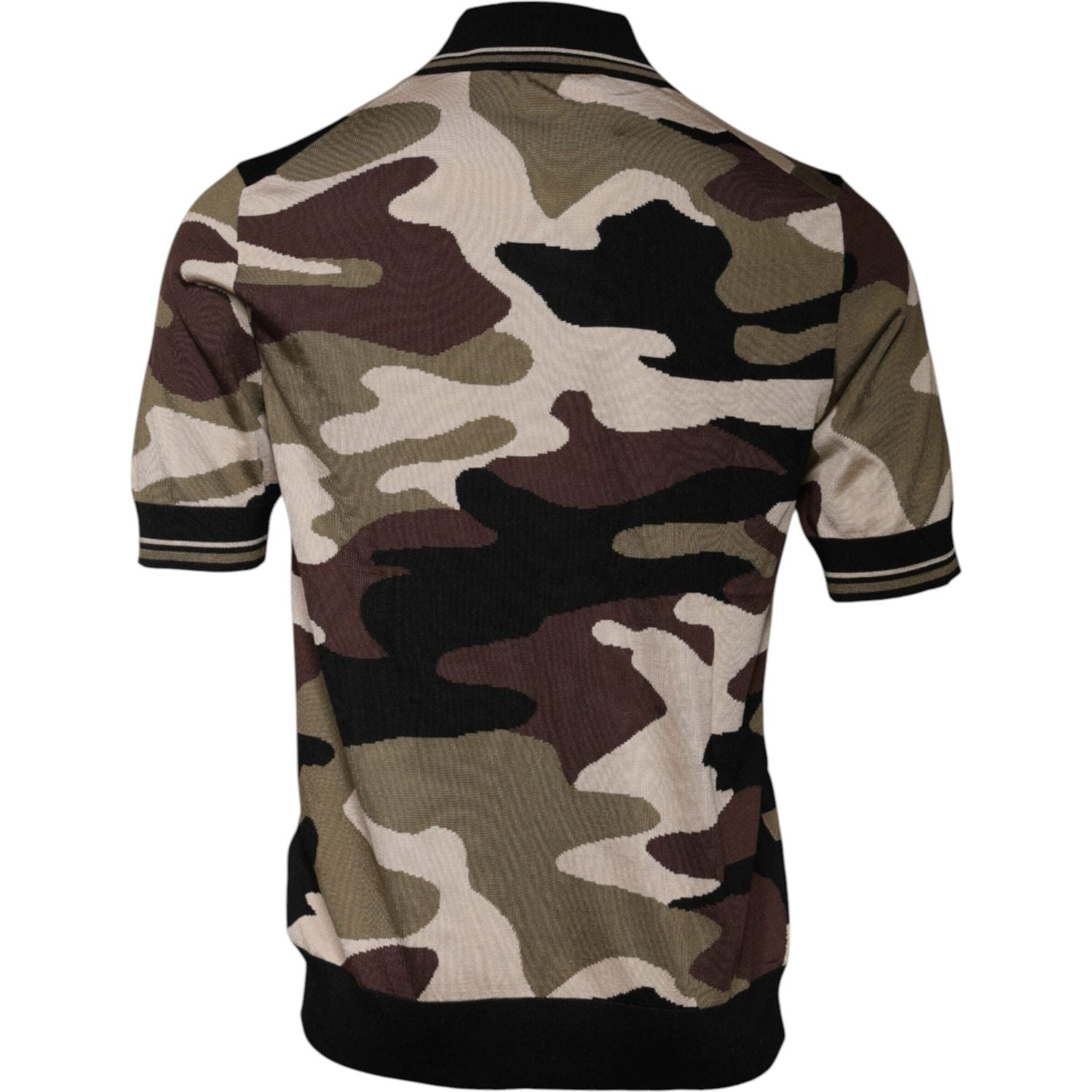 Dolce & Gabbana Multicolor Camouflage Collared Polo T-shirt