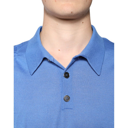 Dolce & Gabbana Blue Collared Short Sleeves Polo T-shirt