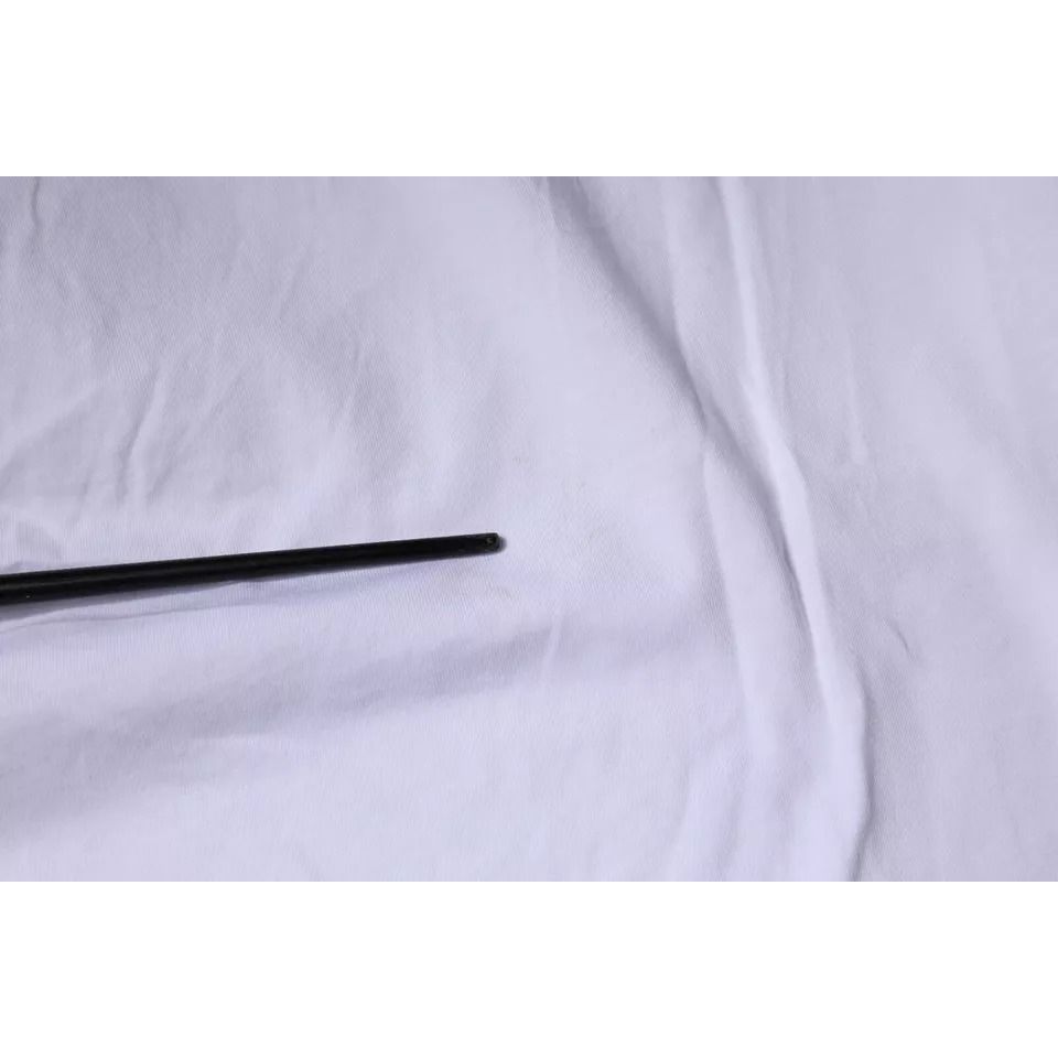 Balenciaga White Logo Cotton Crew Neck Short Sleeves T-shirt