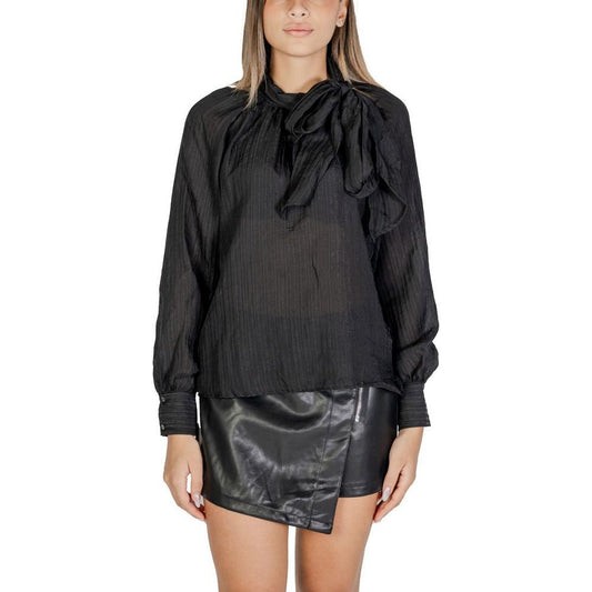 Jacqueline De Yong Black Polyester Blouse JA-14838700009-IT40|S
