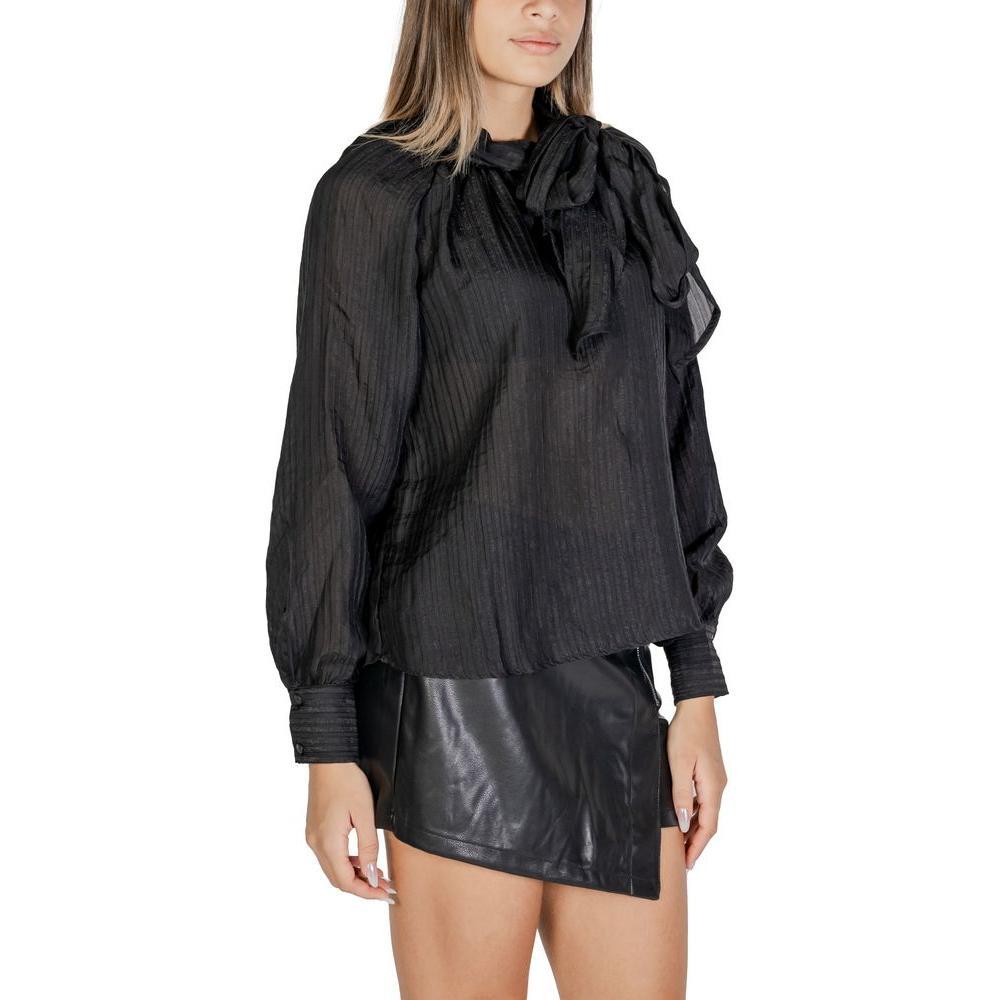 Jacqueline De Yong Black Polyester Blouse JA-14838700009-IT40|S