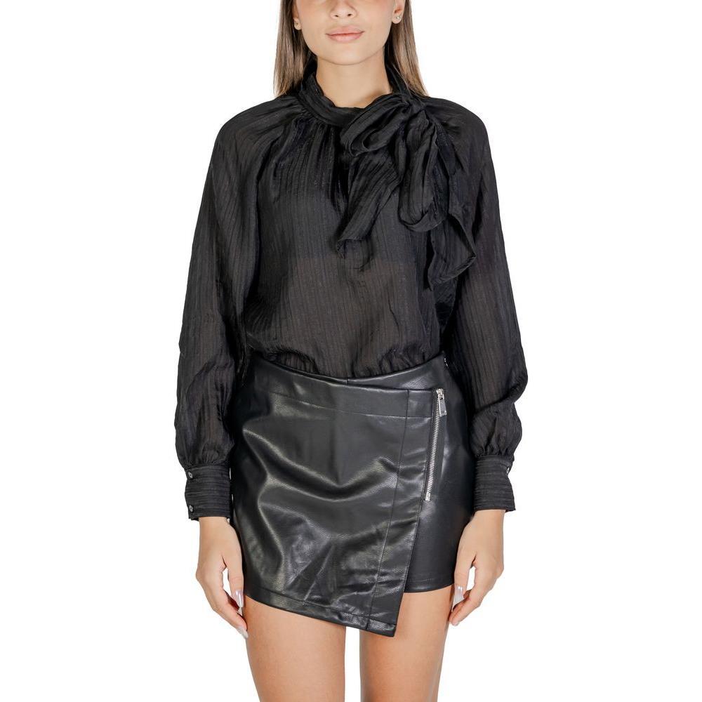 Jacqueline De Yong Black Polyester Blouse JA-14838700009-IT40|S