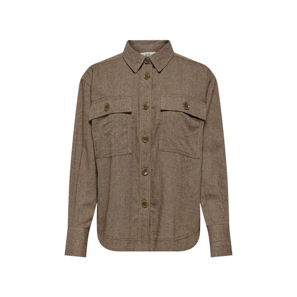 Jacqueline De Yong Beige Recycled Cotton Shirt JA-14840700309-IT42|M