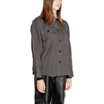 Jacqueline De Yong Black Recycled Cotton Shirt JA-14840700009-IT42|M