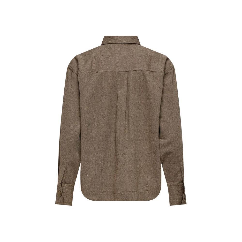 Jacqueline De Yong Beige Recycled Cotton Shirt JA-14840700309-IT42|M