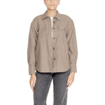 Jacqueline De Yong Beige Recycled Cotton Shirt JA-14840700309-IT42|M