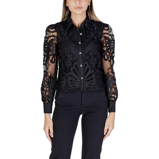 Morgan De Toi Black Polyester Shirt MO-15669100009-IT36|XXS
