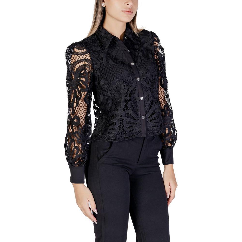 Morgan De Toi Black Polyester Shirt MO-15669100009-IT36|XXS