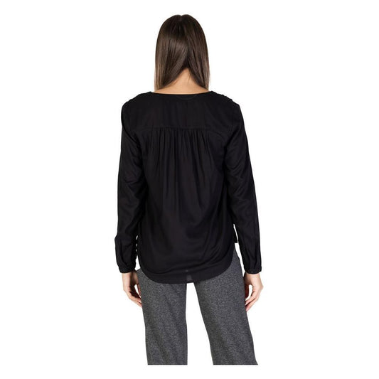 Street One Black Viscose Blouse ST-13527400009-IT42|M