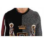 Dolce & Gabbana Multicolor KING Knight Monkey Knitted Cashmere Wool Sweater TSH1870-48
