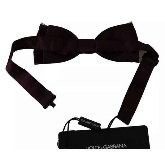 Dolce & Gabbana Bordeaux Red Silk Solid Classic Bowtie