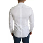 Dolce & Gabbana White Formal Tuxedo Dress GOLD Shirt TSH5372-37