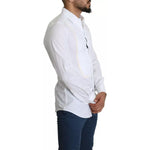 Dolce & Gabbana White Formal Tuxedo Dress GOLD Shirt TSH5372-37