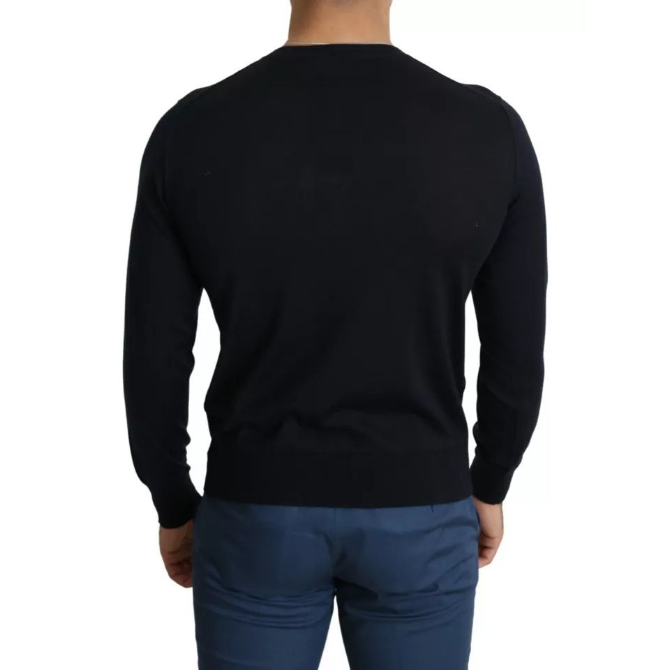 Dolce & Gabbana Black Cashmere Crew Neck Sweatshirt Sweater