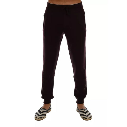 Dolce & Gabbana Purple Cashmere Gym Training Sport Pants PAN60745-M