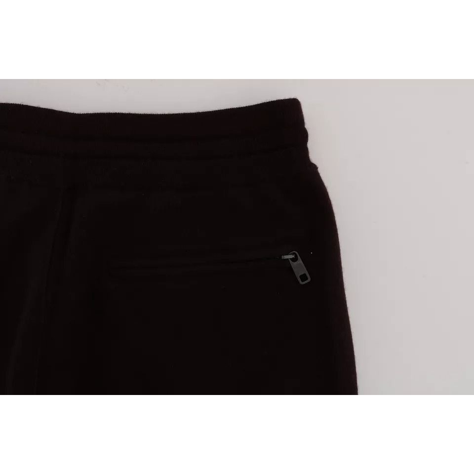 Dolce & Gabbana Purple Cashmere Gym Training Sport Pants