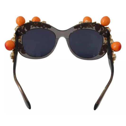Dolce & Gabbana DG4283B Acetate Crystals Orange Applique Sunglasses GLA827