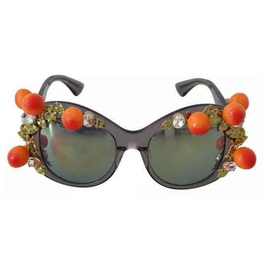 Dolce & Gabbana DG4283B Acetate Crystals Orange Applique Sunglasses GLA827
