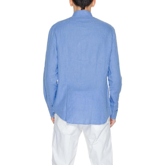 Calvin Klein Blue Linen Shirt CA-13226100132-39
