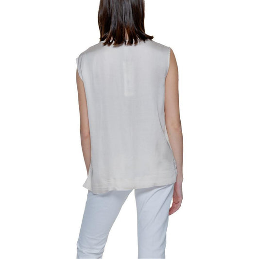 Street One Cream Viscose Blouse ST-14346401504-IT36|XXS
