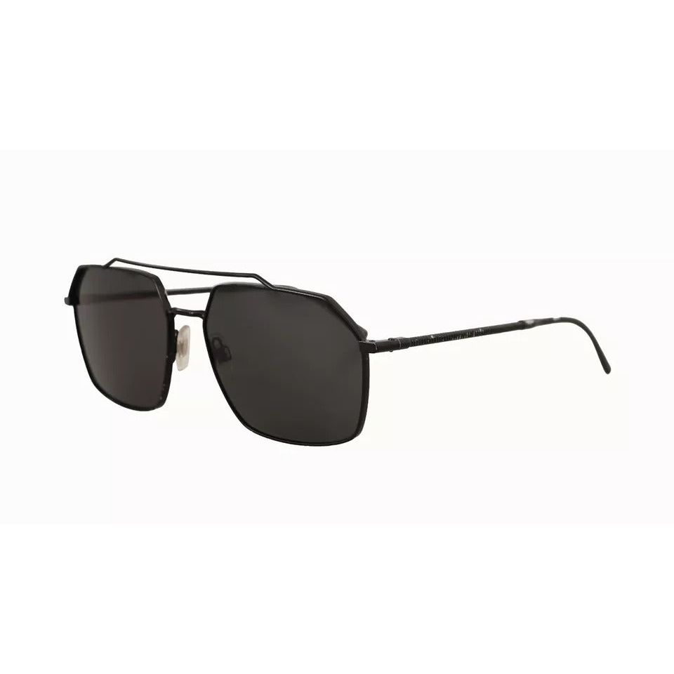 Dolce & Gabbana DG2250 Black Metal Full Rim Square Eyewear Sunglasses GLA1044