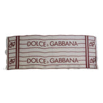 Dolce & Gabbana White Red Printed Wrap Shawl Modal Scarf MS8887