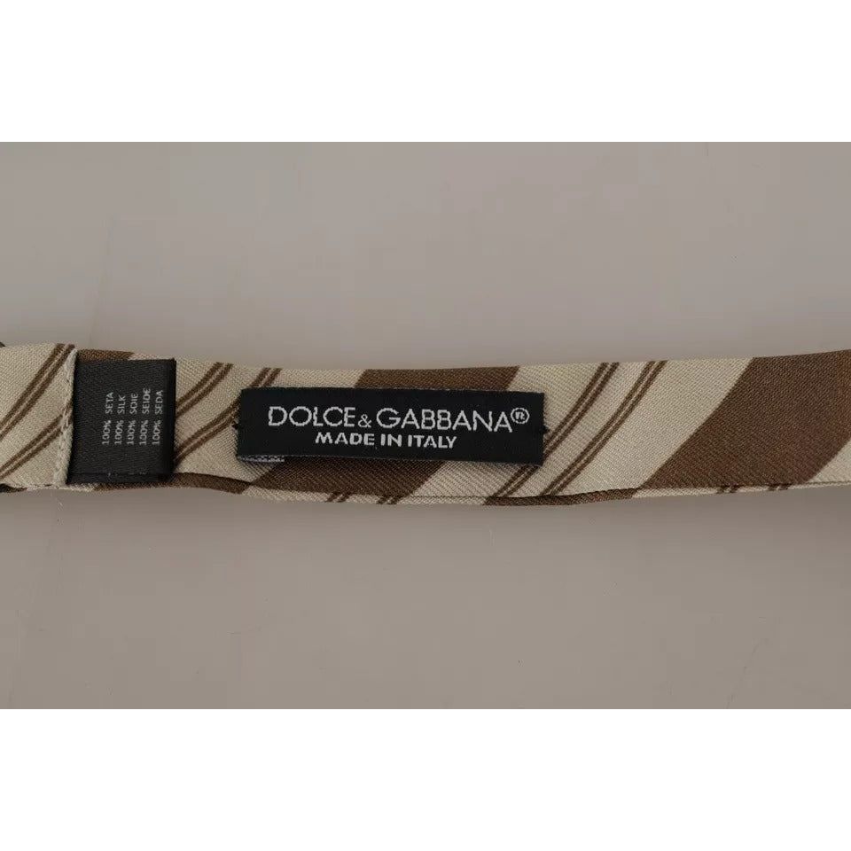 Dolce & Gabbana Multicolor Patterned Adjustable Neck Bow Tie Men KRA3687